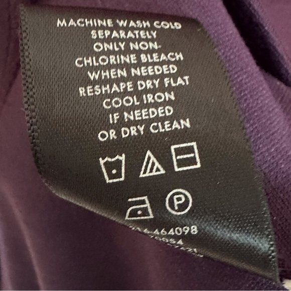 ANN TAYLOR Embroidered Sleeve Flare Shift Dress Purple V-Neck Long Sleeve Size L - Picture 13 of 14